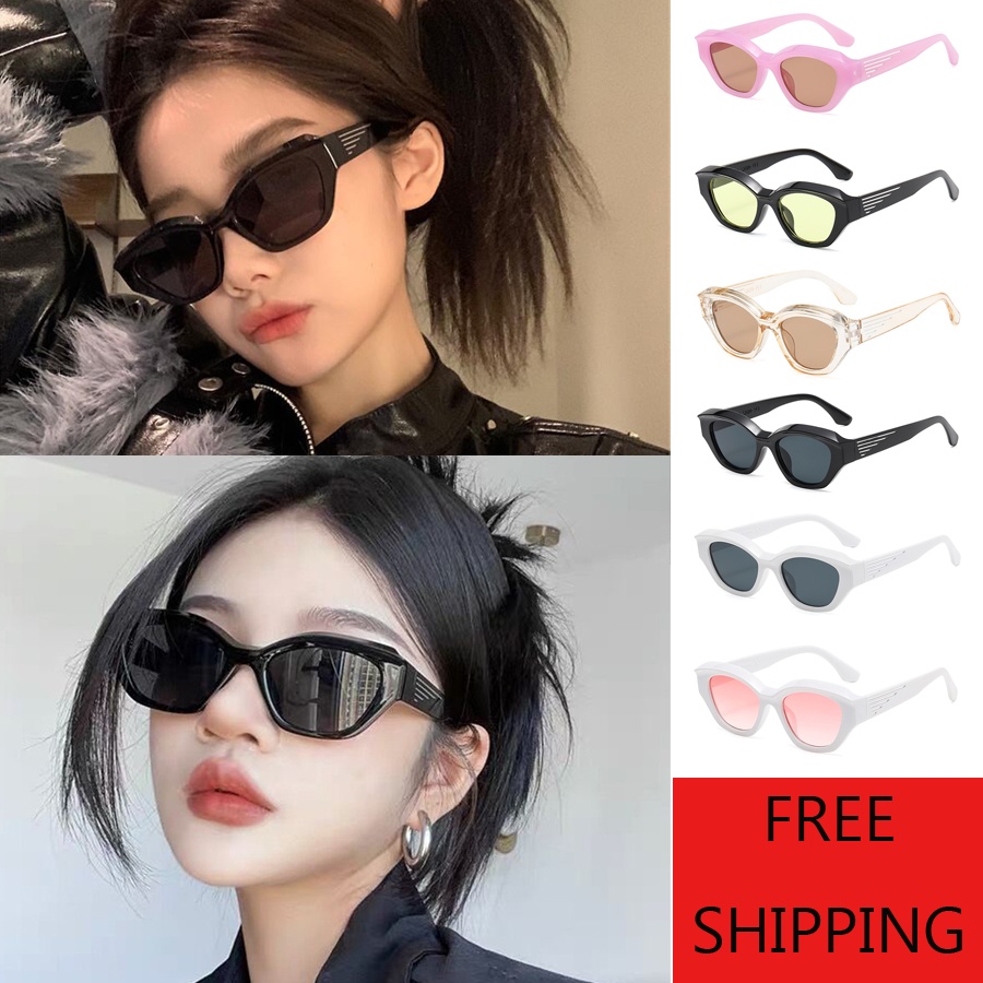 [COD] Korean Fashion Retro Mata Kucing Frame Kacamata Wanita Pria Original Anti Radiasi Eyeglasses UV400