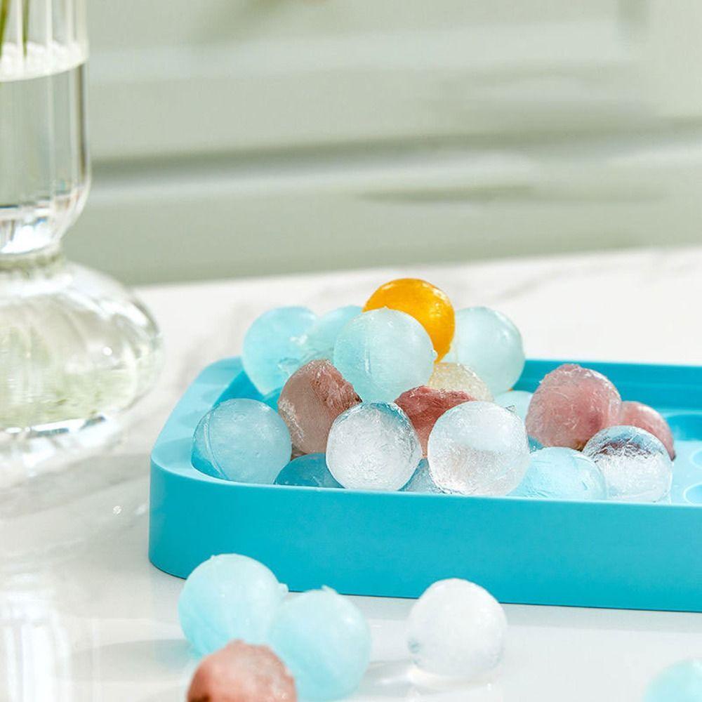 [Elegan] Ice Cube Tray Anggur Reusable Kapasitas Tinggi Dengan Tutup Rumah Tangga Pembuat Es Kotak Penyimpanan Es