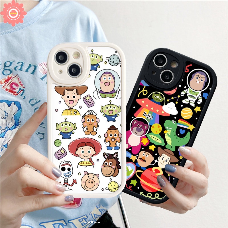 Case Untuk Realme C53 C35 C25s 5 8i 6i 9i 6 6s 5i 7i C11 C15 C55 C30 C25Y 10 8 Pro C1 C12 C3 C31 C20 C21Y C21 GT C17 C20A Toy Story Lucu Kartun Strawberry Bear Manyo Lembut Sarung