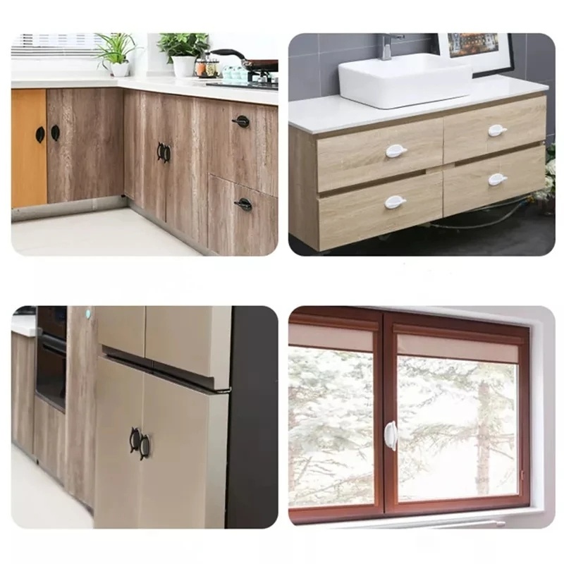 Jendela Sliding Push-pull Door Handle Aksesoris Furniture Gagang Pintu Sederhana Furniture Serbaguna Lemari Laci Tambahan Penarik Knob Kabinet Perekat Diri Bebas Pukulan