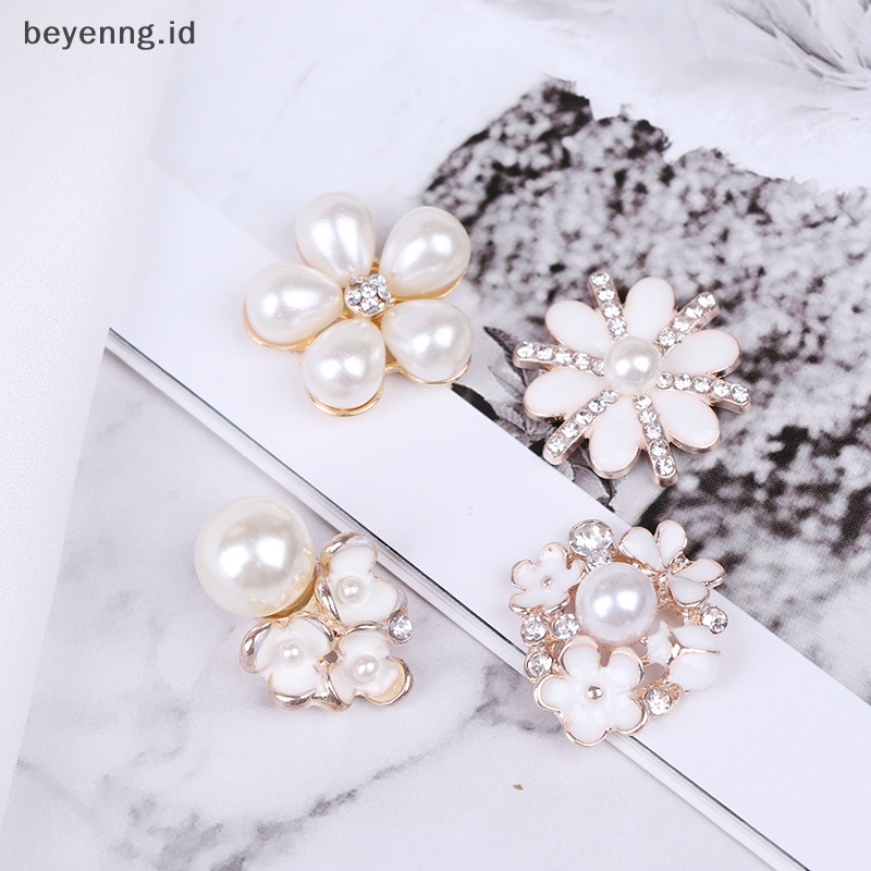 Beyen 10pcs Hiasan Mutiara Berlian Imitasi Kancing Flatback Hias Untuk Kerajinan Tangan ID