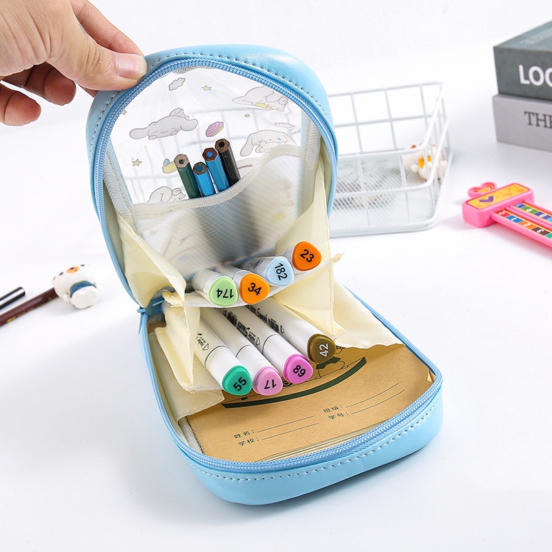 TERBARU TEMPAT PENSIL SANRIO PVC 3 SEKAT / PENCIL CASE SANRIO PPREMIUM TEMPAT PENSIL KUOMI MELODY CINNAMOROLL