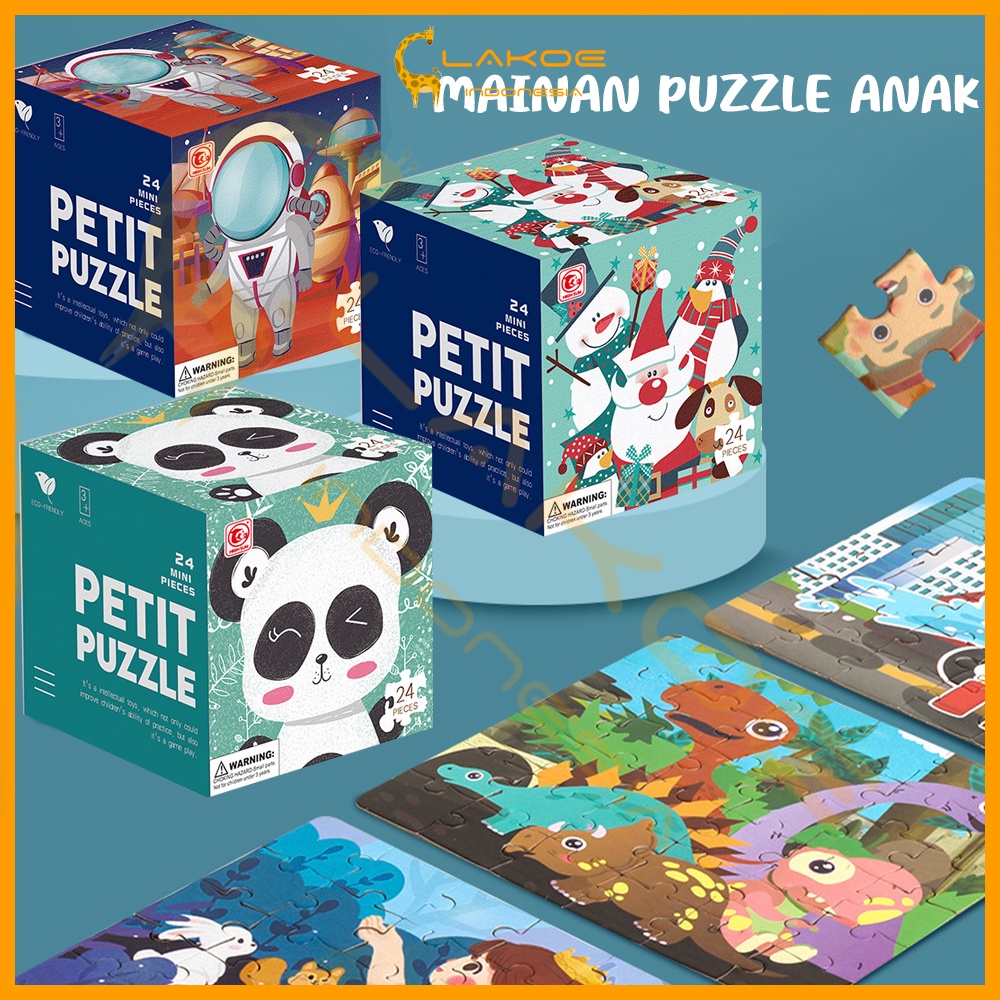 Lakoe Petit Puzzle/Mainan Edukasi puzzle Anak/mini puzzle Animal Cartoon Kado Anak/Kotak Puzzle