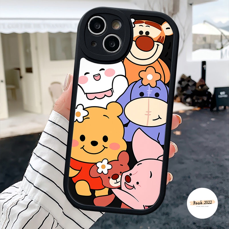 IPHONE Casing Ponsel Disney Kartun Kompatibel Untuk Iphone7 6 6s 8plus XR X XS Max 11 12 13 14 Pro Max SE 2020 Winnie The Pooh Cerita Mainan Lucu Alien Manyo Pasangan Soft Tpu Case