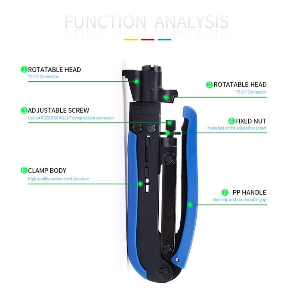 TOP Tang Crimping Alat Kompres Multifungsi TV Crimper Tool Kabel Coaxial