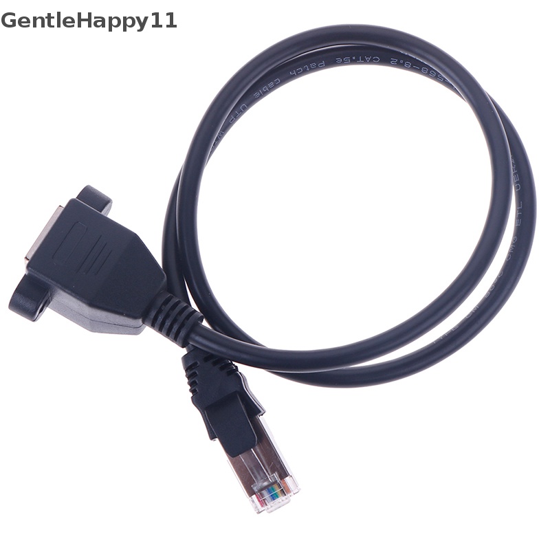 Gentlehappy 1Pc RJ45 Male to Female Screw Panel Mount Kabel Ekstensi Jaringan LAN Eterna id