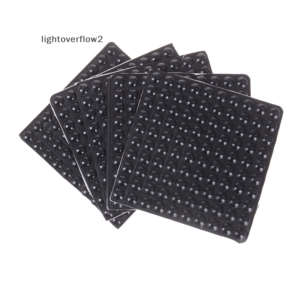 [lightoverflow2] 100pcs Kaki Karet Perekat Diri Hitam Bumper Setengah Lingkaran Door Buffer Pad [ID]