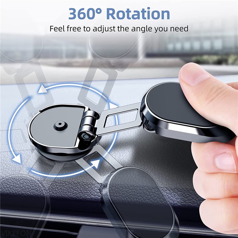 Car Phone Holder 360 Rotatable Magnetic Magnet Smartphone Dudukan Telepon Magnetik Dudukan Telepon Mobil Mount 360 ° Rotasi Bingkai Navigasi Disesuaikan Dukungan Ponsel