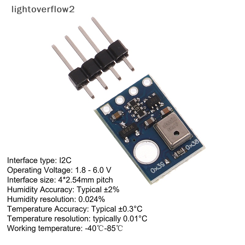 [lightoverflow2] Aht10 Modul Pengukuran Sensor Suhu Dan Kelembaban Digital Presisi Tinggi IIC I2C 1.8-3.6V Ganti DHT11 SHT20 AM2302 [ID]
