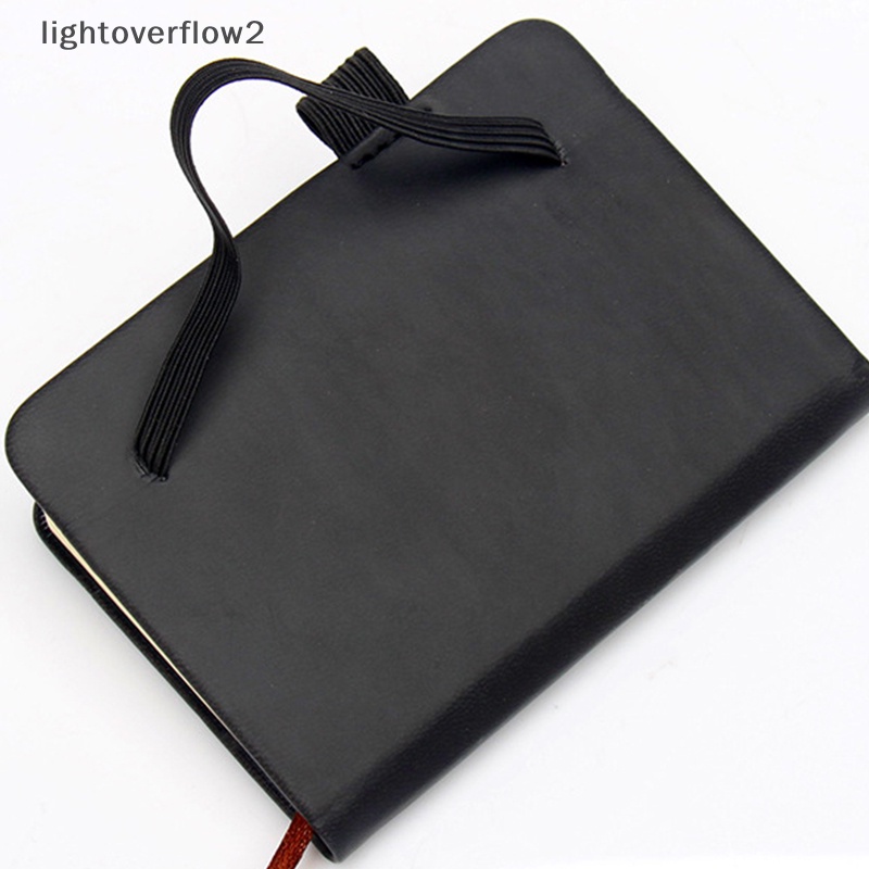 [lightoverflow2] Mini Notebook Portable Pocket Notepad PU Cover Diary Book Handwrig Buku Kata Memo Pad Alat Tulis Kantor Siswa Sekolah [ID]