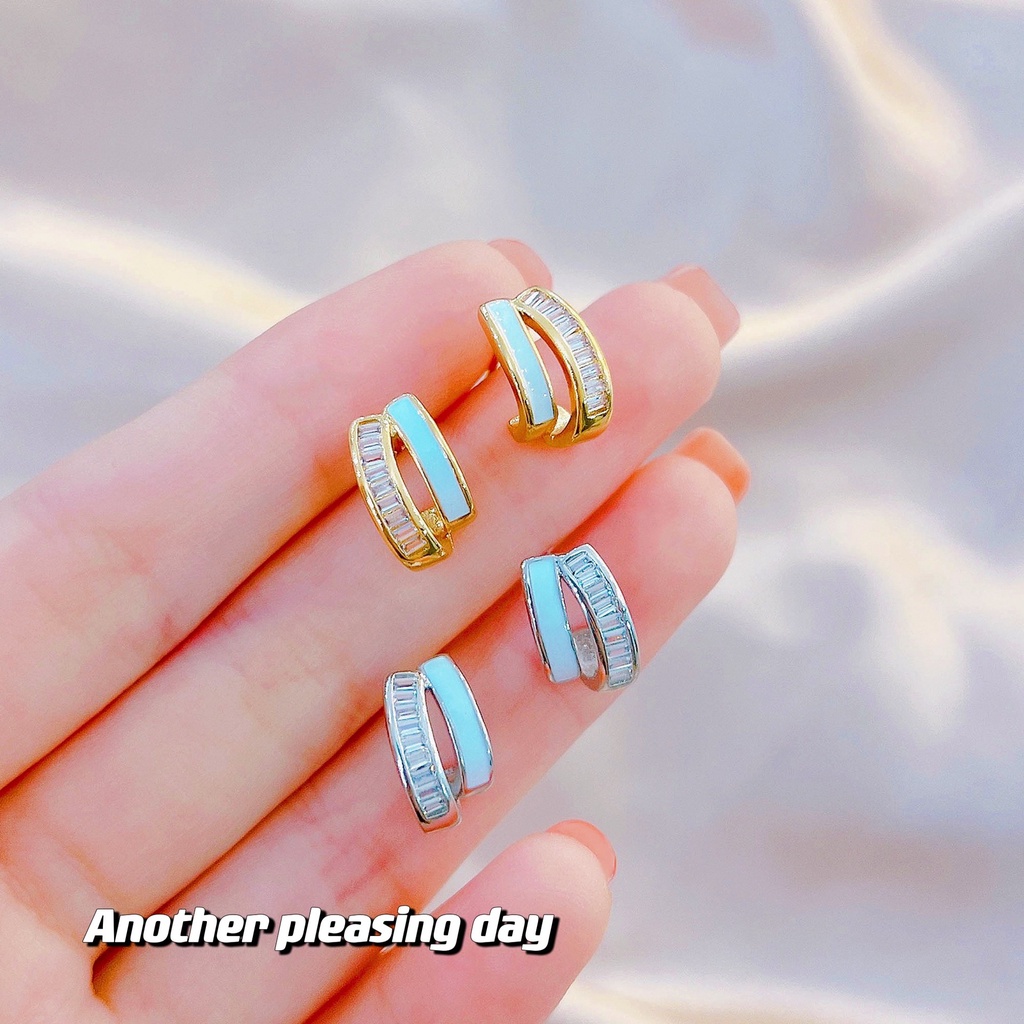 Goldkingdom Aksesoris Perhiasan Fashion Ready Stock, Anting Karet Drop Wanita Kelas Atas, Anting Angin Dingin Halus