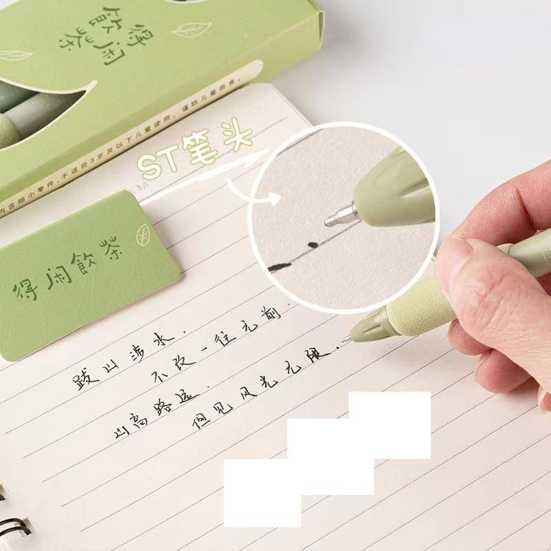 Pulpen Ballpoint Tipe Dorong Warna Solid Alat Tulis Menulis/Ujian Halus Sekolah Pensil Signature Nyaman Tahan Lama