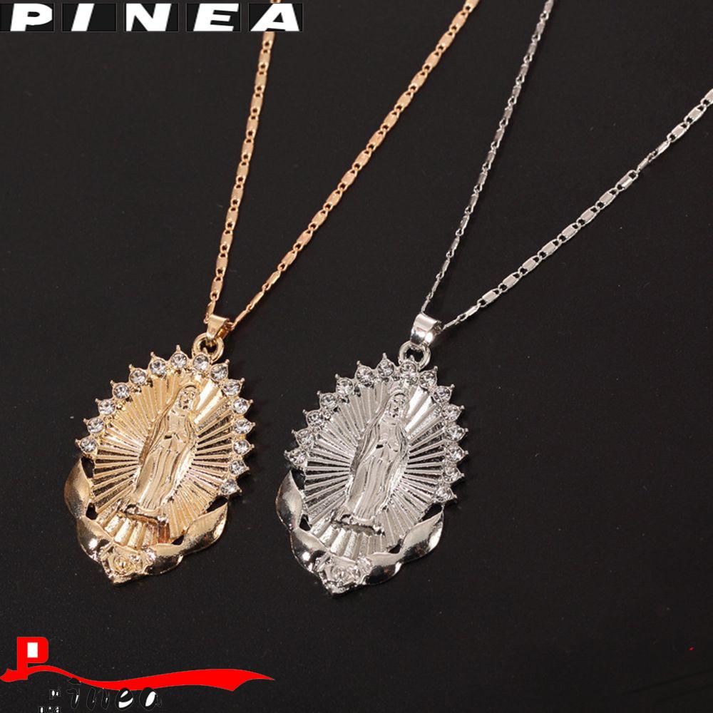 Kalung Rantai Liontin Salib Yesus Warna Gold Untuk Unisex