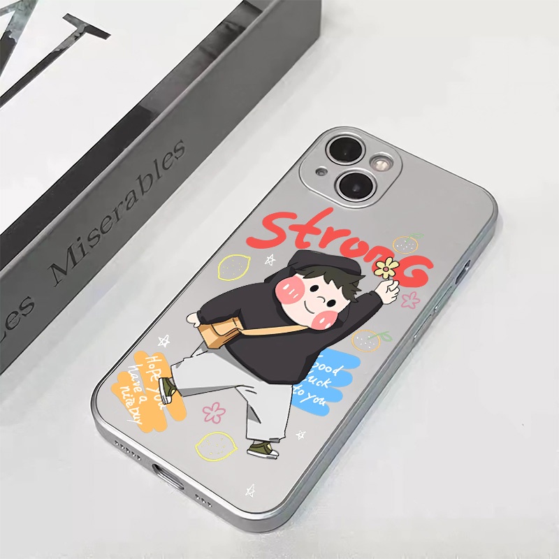 Lucu Kupon Soft Electroplate Phone Case Kompatibel Untuk IPhone Casing14 13 12 11 Pro XS Max XR X8 +7 6S Plus Mini TPU Silikon Shockproof Cover