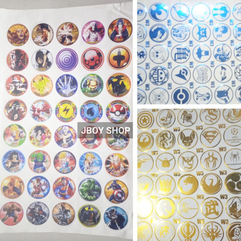 [ 1 LEMBAR ] TAZOS BESI / MAINAN TAZOS / TAZOS EMAS / TAJOS PERAK / TAJOS