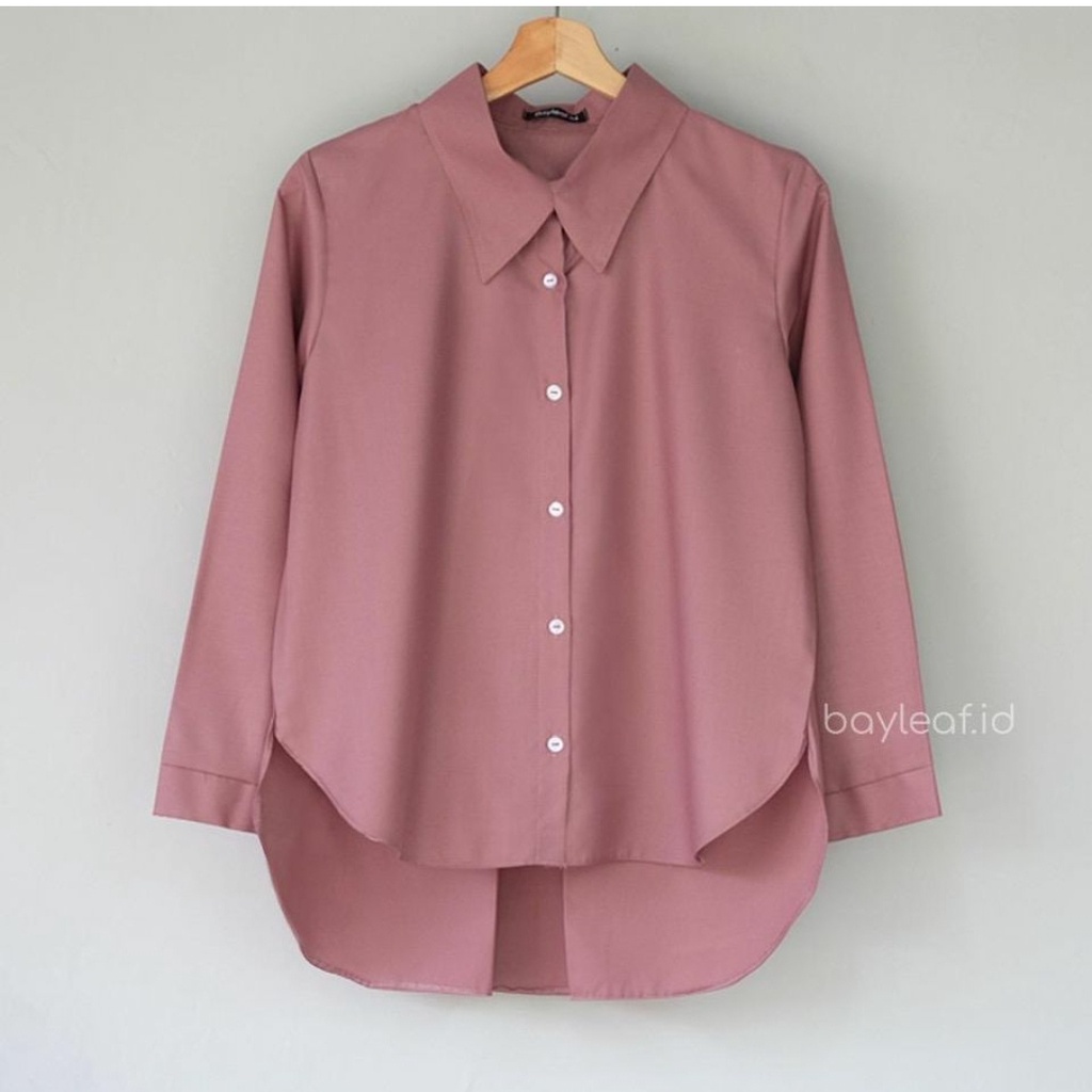 MURAH KEMEJA WANITA POLOS / KEMEJA OVERSIZE / KEMEJA WANITA / LENGAN PANJANG / BAJU KANTOR FORMAL / 