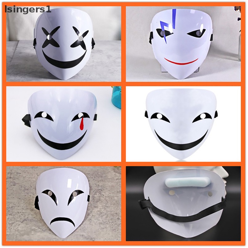 [lsingers1] Anime Black Bullet Hiruko White Mask Helm Cosplay Kostum Props Halloween Hadiah Butik