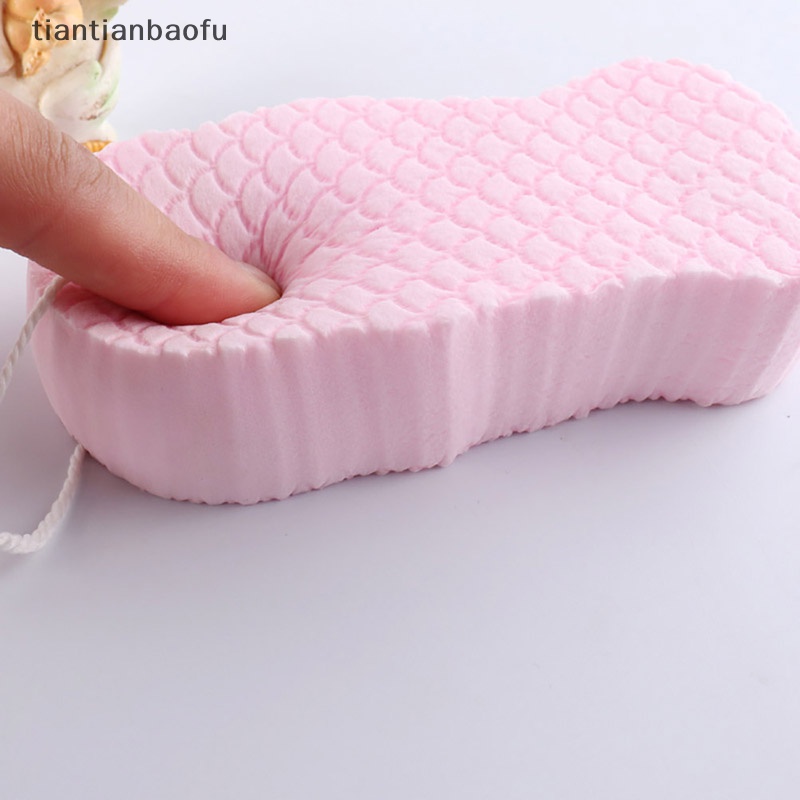 [tiantianbaofu] Spons Lembut Body Scrubber Mandi Exfoliag Scrub Sponge Shower Brush Cleaner Butik