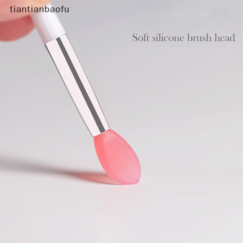 [tiantianbaofu] 3pcs Silikon Lip Balms Lip Mask Brush Dengan Sucker Penutup Debu Makeup Brushes Butik