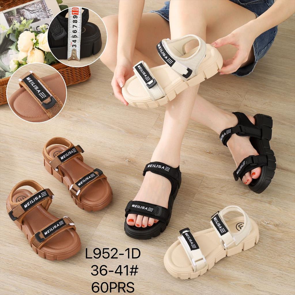 Sandal Gunung Let Platfom Wanita Ban 2 Bisban Velcro Meilisa Import LLS L952-1ABC 36-41