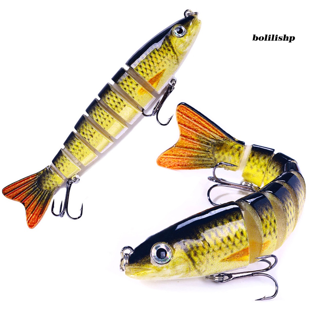 Bo-12.8cm/18g Bionic Umpan Simulasi Mata Ikan Warna Terang Tampilan Realistis Fleksibel Desain Kait Treble Warna-Warni Sangat Simulasi Memancing Umpan Umpan Perlengkapan Memancing