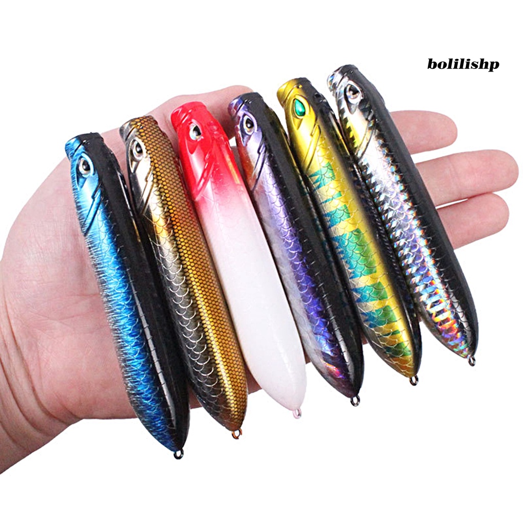 Bo-10g/14g Umpan Pancing Penampilan Realistis Kait Tajam Reusable Sea Casting Fishing Topwater Zigzag Pensil Buatan Umpan Keras Peralatan Memancing