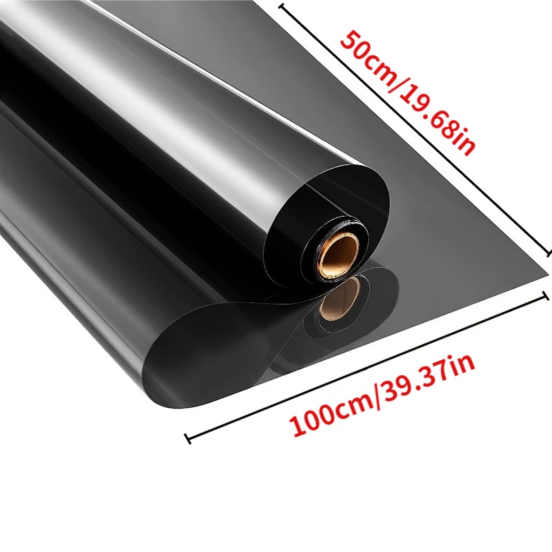 1pc Hitam Jendela Mobil Berwarna UV-Bukti Tahan Gores 50CMx100CM VLT Hitam Auto Mobil Jendela Rumah Kaca Gedung Tinting Film Musim Panas Matahari Perlindungan UV Stiker