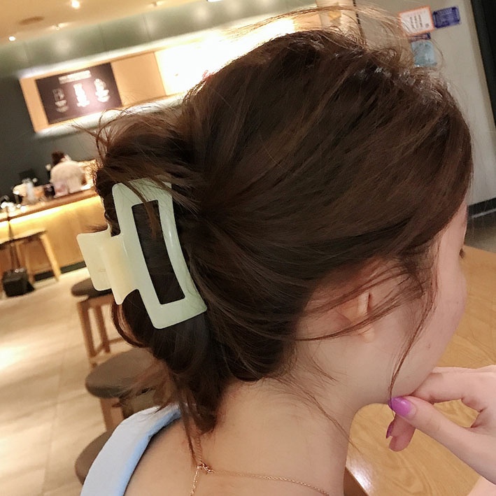 Geometri Jepit Rambut Korea Fashion Gripping Plate Hair Headdress Elegant Large Hairpin Aksesoris Rambut Sodoo - SG