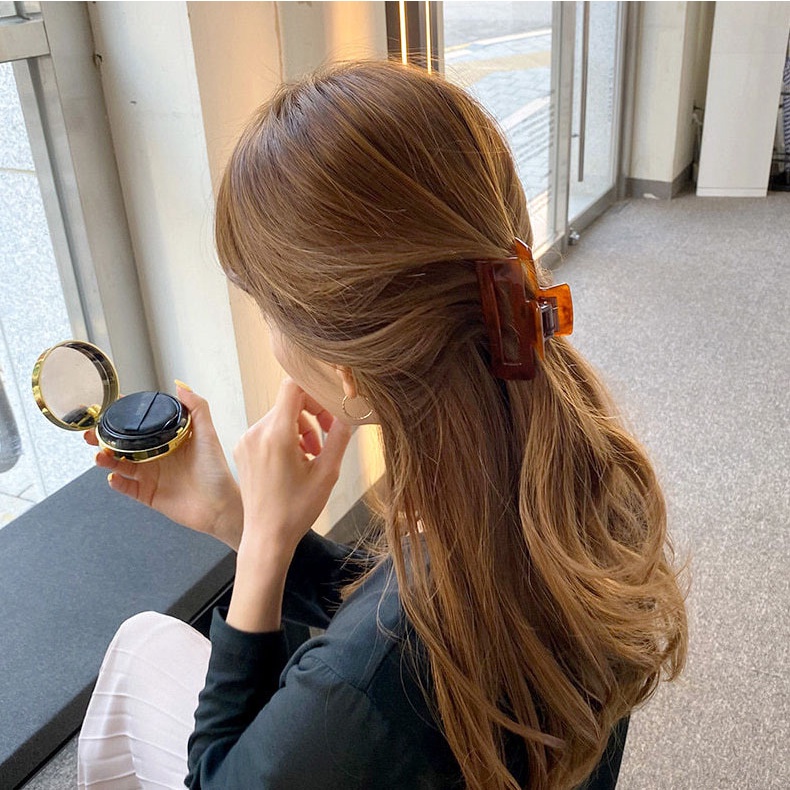 Geometri Jepit Rambut Korea Fashion Gripping Plate Hair Headdress Elegant Large Hairpin Aksesoris Rambut Sodoo - SG