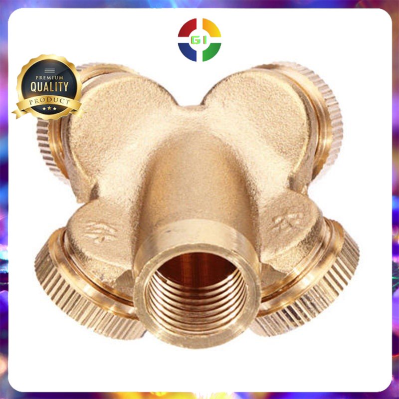 Sprinkler Spray Nozzle Air Irigasi Taman Brass 4 Holes  Copper