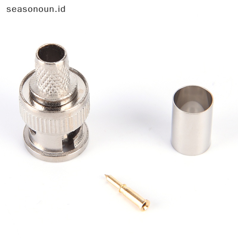 Seasonoun High Quality 10set 3-Piece BNC Male RG59 Plug Crimp Konektor.