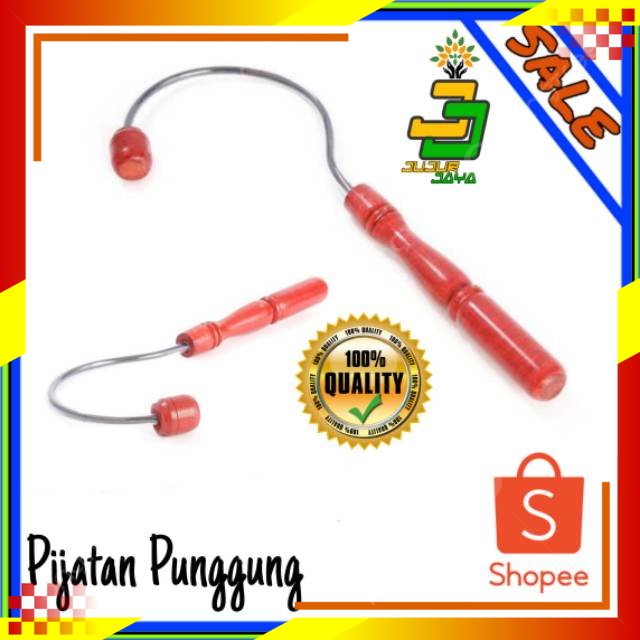 Alat Pijat/Pijatan Punggung Kayu Refleksi Punggung Pegangan Bergerigi