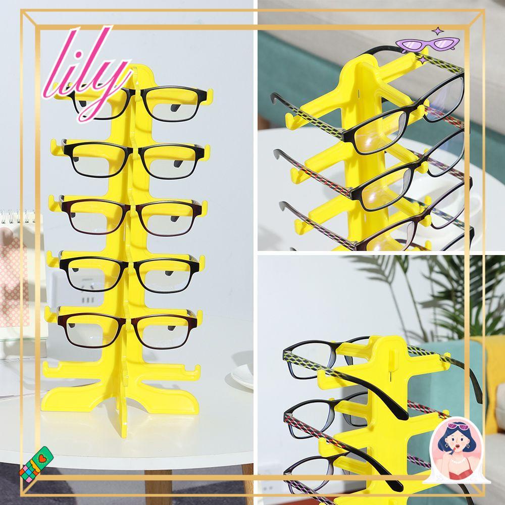 LILY Eyeglasses Display Stand Colorful Home Organizer Penyimpanan Kacamata Plastik