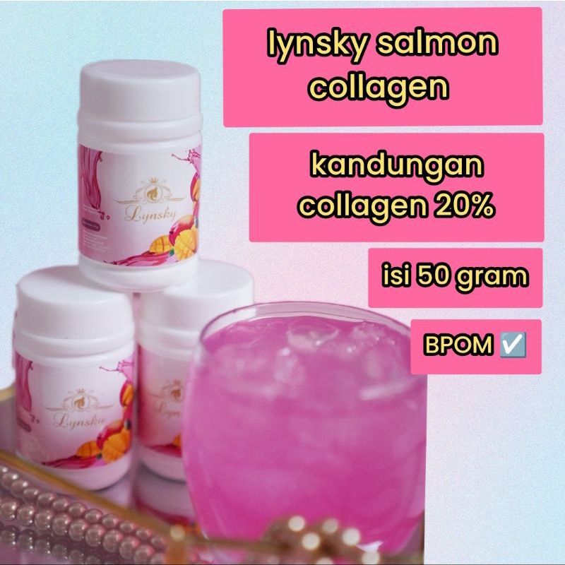 salmon collagen LYNSKY BEAUTY COLLAGEN DRINK, sheeby beauty minuman collagen, shebby beauty original,sheeby beauty bpom,minuman pemutih,minuman collagen bpom ,minuman penurun berat badan