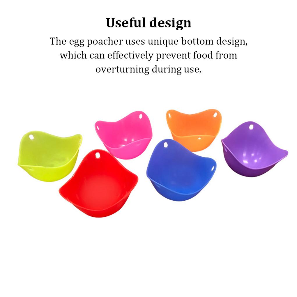 Egg Poacher Silicone Poaching Cup Washable Reusable Dining Bar Hotel Bakery Restoran Dapur Pan Maker Cetakan Masak