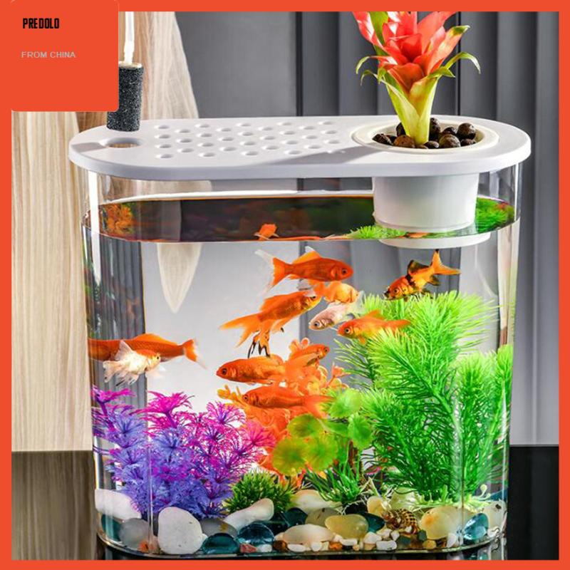 [Predolo] Aquaponik Planter Aquarium Rumah Ruang Tamu Transparan Tanki