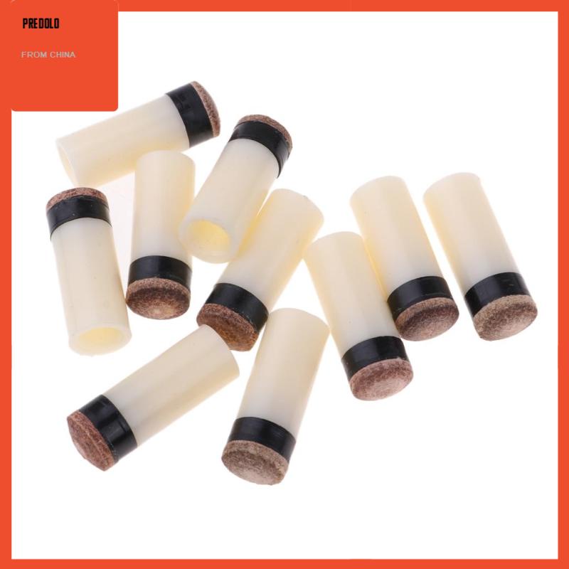 [Predolo] 10hitungan Slip On Pool Cue Tips Billiard Cue Hard Tips 10mm