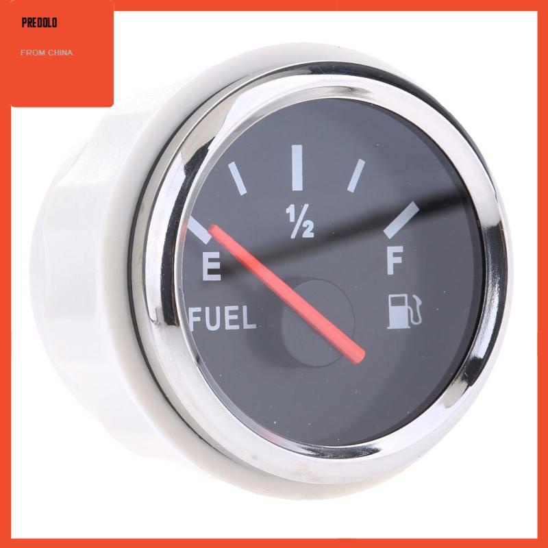 [Predolo] Waterproof Fuel Level Gauge Boat Marine Alat Ukur Level Tangki Bahan Bakar 52mm Putih