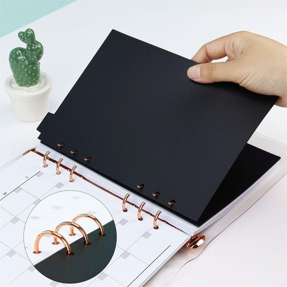 【 ELEGANT 】 Index Divider Cute Alat Tulis Pembatas Halaman Planner A5 A6 A7 Hitam Binder Index Separator