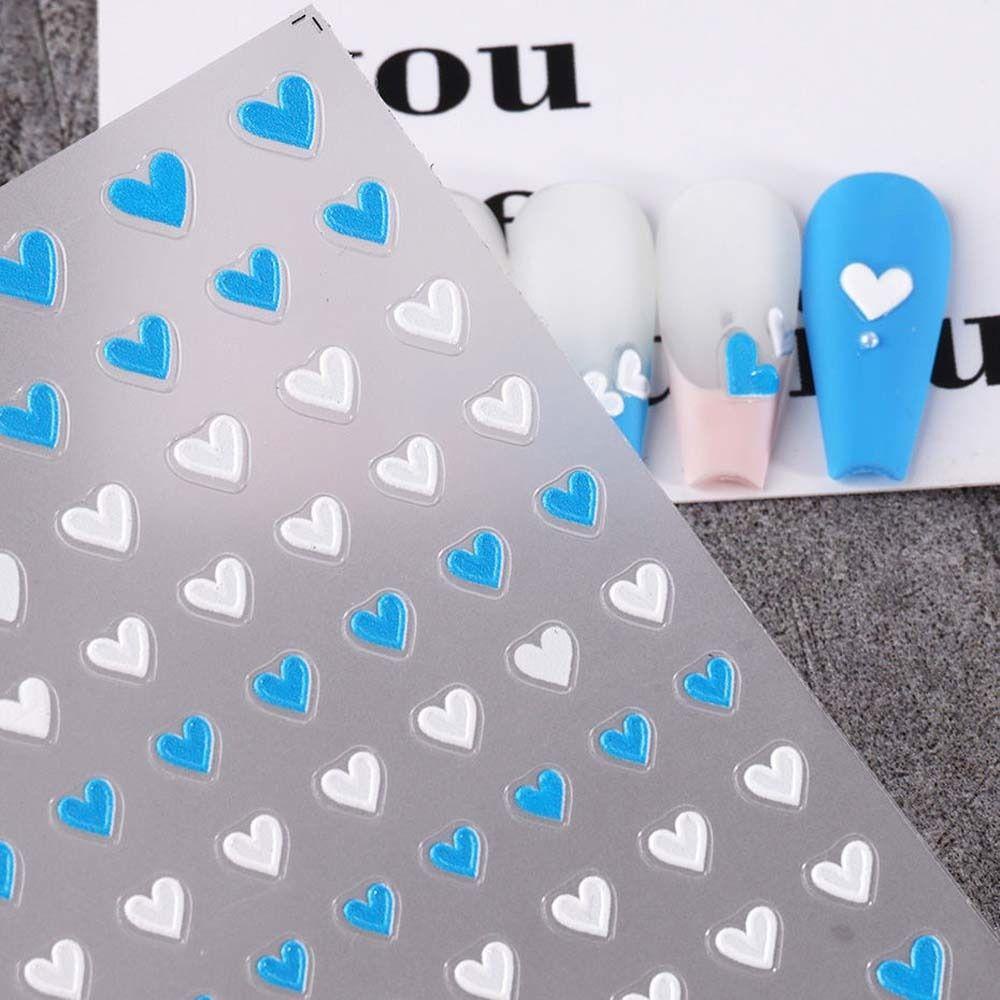 AUGUSTINA Stiker Kuku Hati Agustina Fashion Jepang Love Heart|Hiasan Paku Self Adhesive Warna