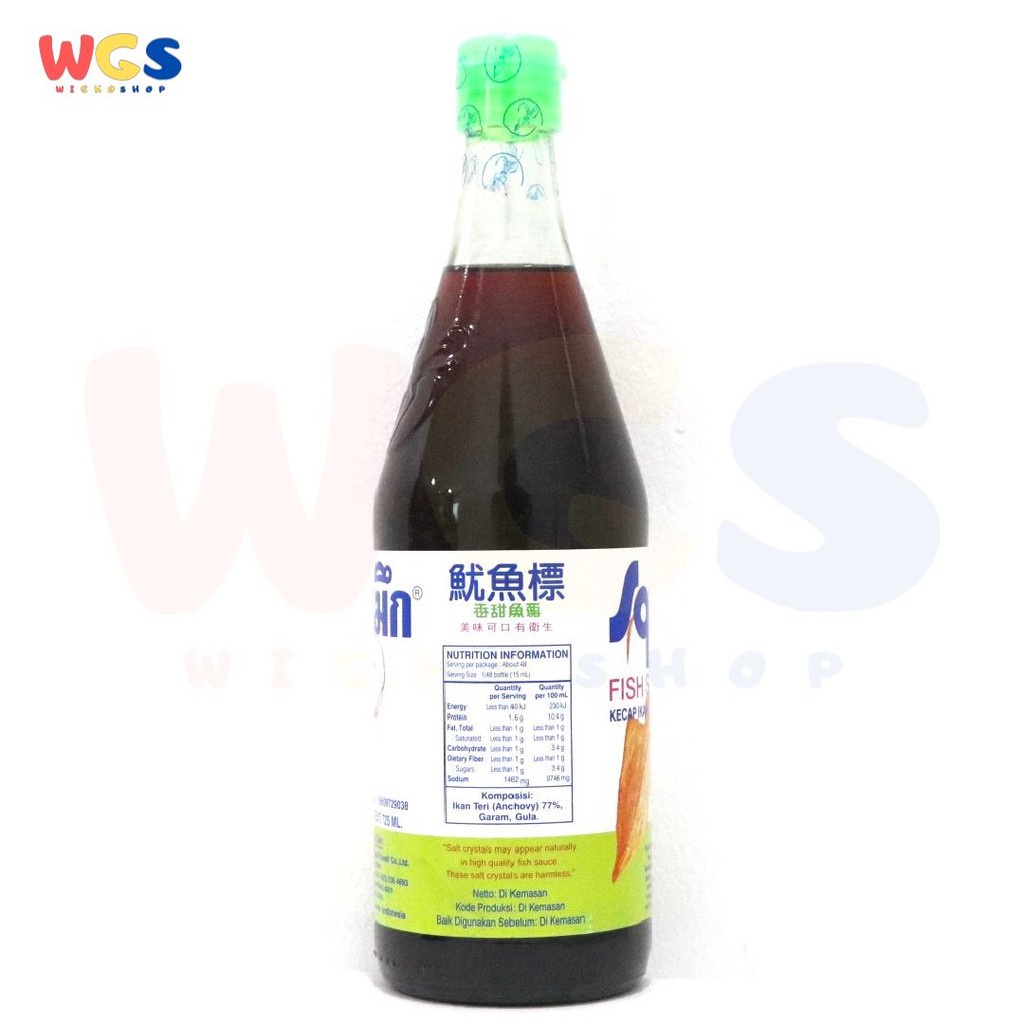 Squid Brand Fish Sauce Anchovies Fish Sauce 725 ml - Saus Minyak Ikan Thailand