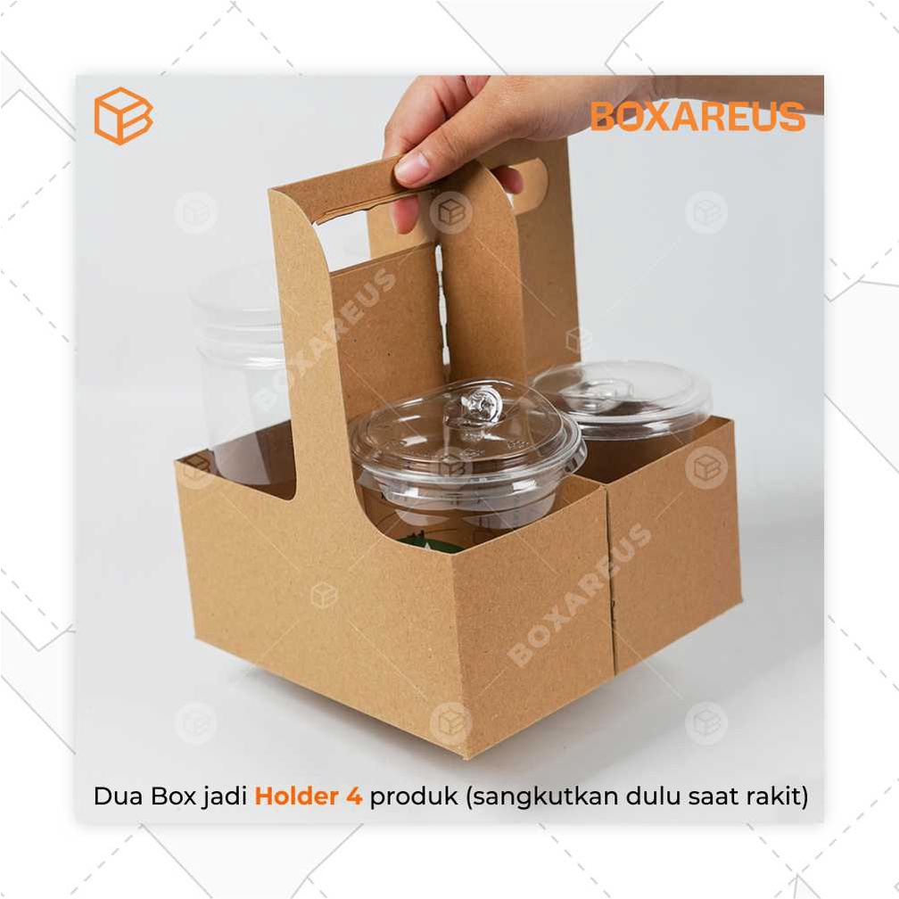 Cup Holder Kopi Box Takeaway Botol Almond Kale Packaging Jar Toples | FP Coffee