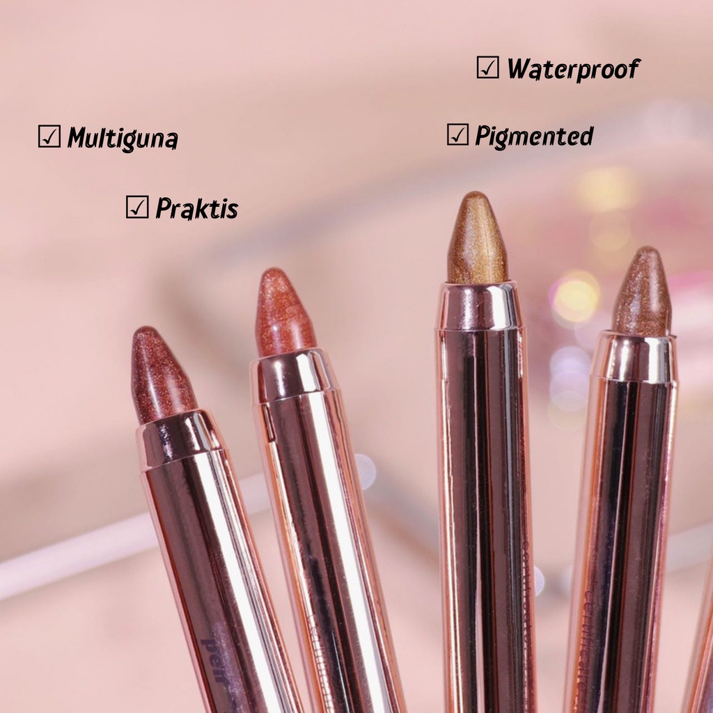 Eyeshadow Pen Premium pigmented by SIMOLLA multifungsi Eyeshadow Crayon