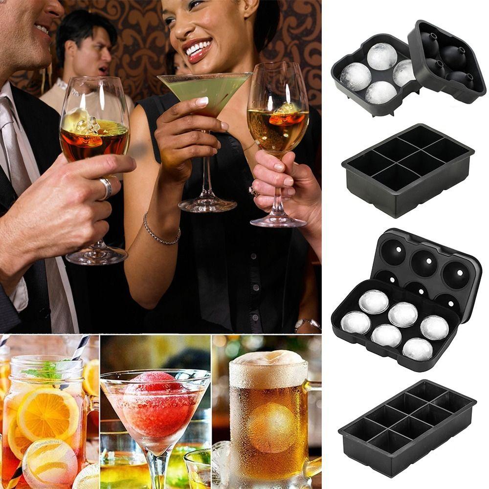 Populer Ice Cube Tray Pembuat Es Food Grade Silikon Reusable Berkualitas Tinggi