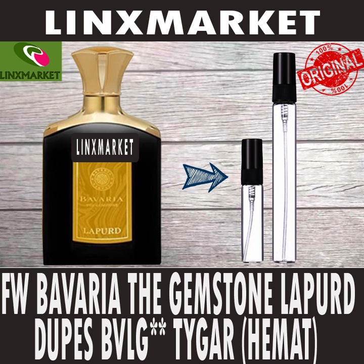 FRAGRANCE WORLD BAVARIA THE GEMSTONE LAPURD EDP DUPES TYGAR HEMAT
