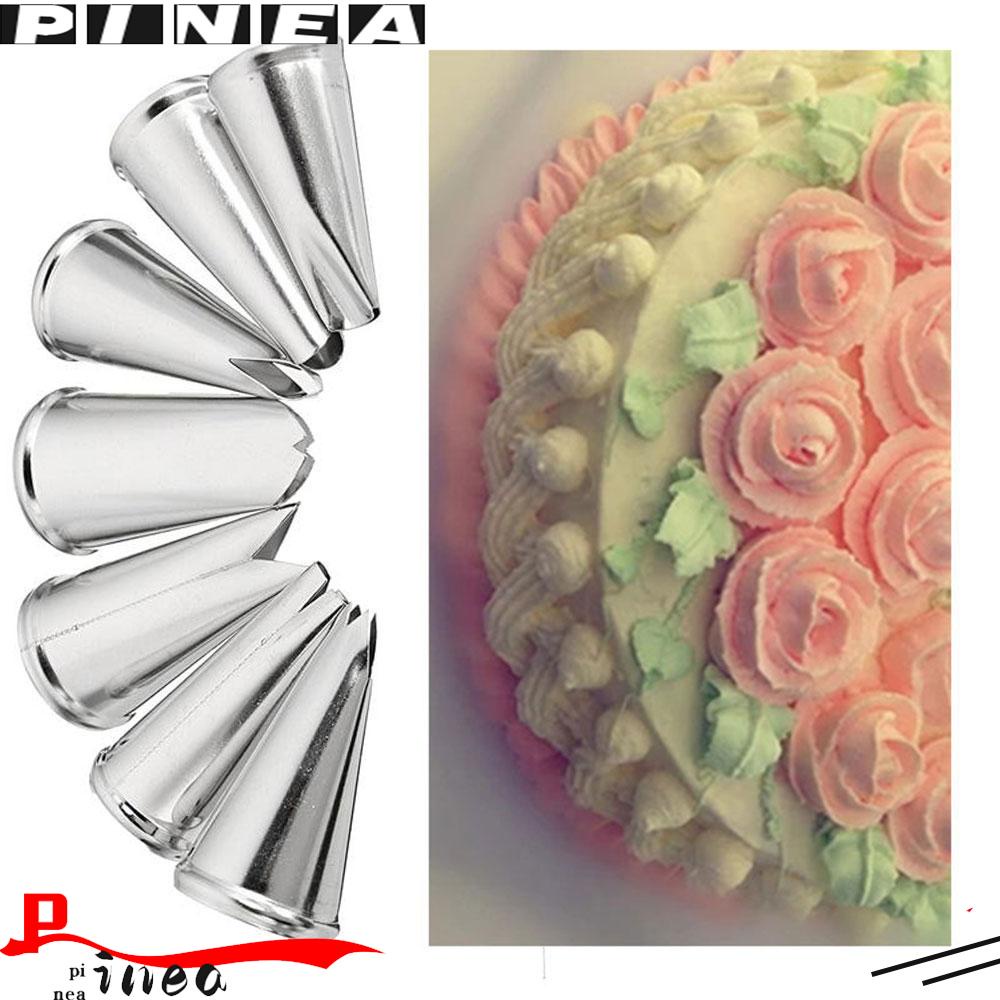 Nanas 7PCS Daun Cream Stainless Steel Craft Pastry Icing Tips