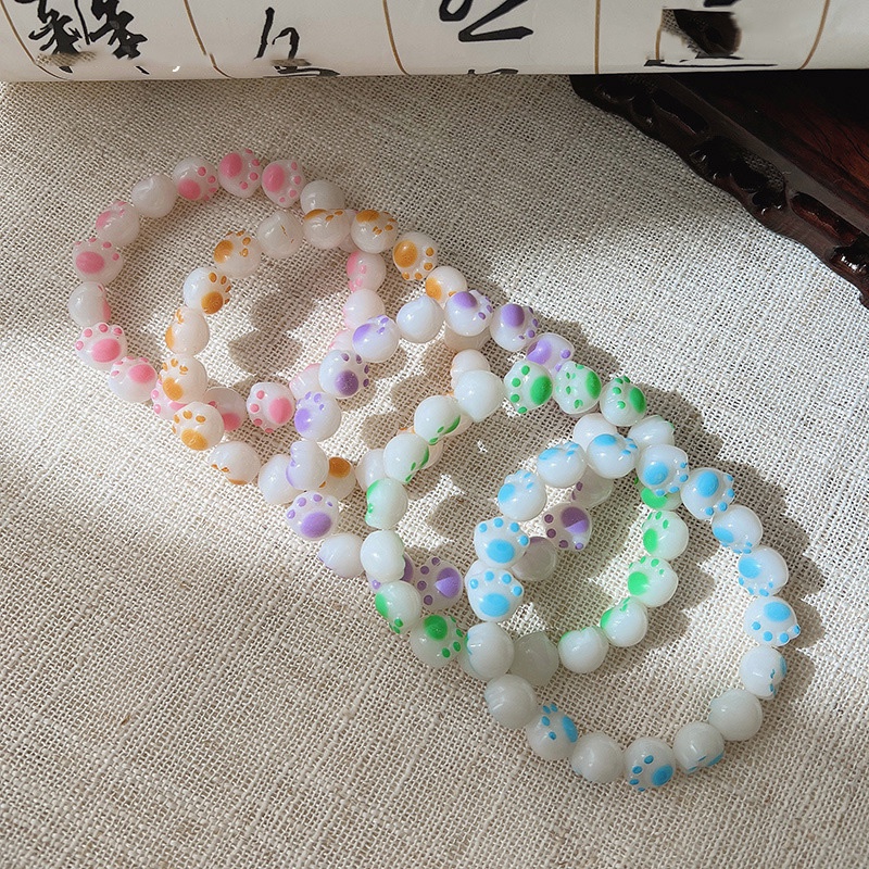 Gelang Bracelet Warna Gradasi Cakar Kucing Warna Warni Manis Japan Korea Gaya Baru Lucu Manis