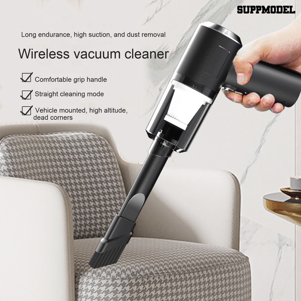 [SM Otomatis] 1set Vacuum Cleaner Wireless Portable 120W Isi Ulang Antarmuka Tipe-C Universal Handheld Car Dust Collector Perlengkapan Kendaraan