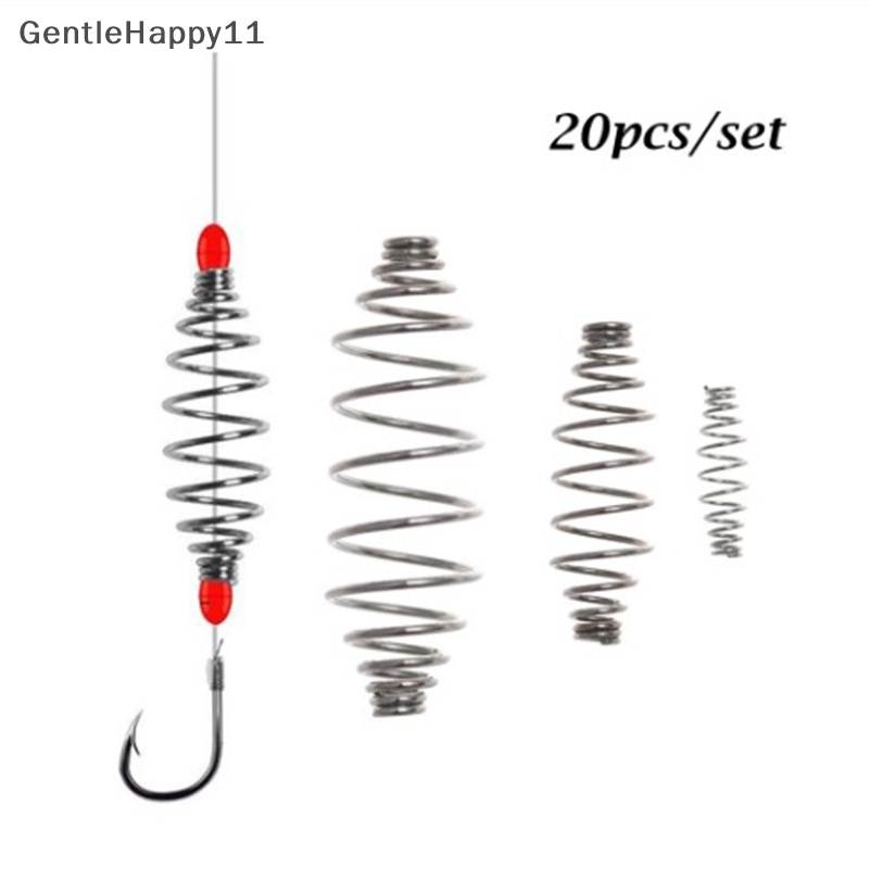 Gentlehappy 20Pcs 304stainless Steel Bentuk Olive Umpan Musim Semi Memancing Ikan Gurame id