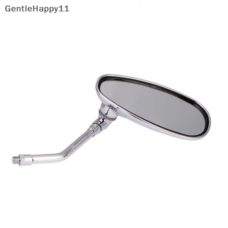 Gentlehappy 2PCS Cermin Kaca Spion Spion Motor Oval Chrome Untuk Ducati KTM Kawasaki id